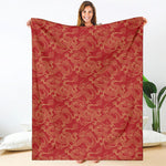 Traditional Chinese Dragon Pattern Print Blanket