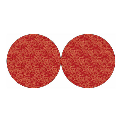 Traditional Chinese Dragon Pattern Print Car Coasters