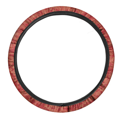 Traditional Chinese Dragon Pattern Print Car Steering Wheel Cover