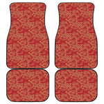 Traditional Chinese Dragon Pattern Print Front and Back Car Floor Mats