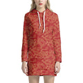 Traditional Chinese Dragon Pattern Print Pullover Hoodie Dress
