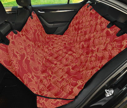 Traditional Chinese Dragon Pattern Print Pet Car Back Seat Cover