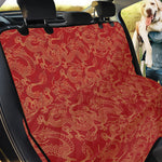 Traditional Chinese Dragon Pattern Print Pet Car Back Seat Cover
