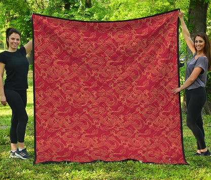 Traditional Chinese Dragon Pattern Print Quilt