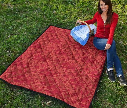 Traditional Chinese Dragon Pattern Print Quilt