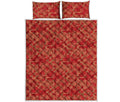Traditional Chinese Dragon Pattern Print Quilt Bed Set