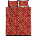 Traditional Chinese Dragon Pattern Print Quilt Bed Set