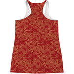 Traditional Chinese Dragon Pattern Print Women's Racerback Tank Top
