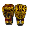 Traditional Thai Flower Pattern Print Boxing Gloves