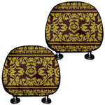 Traditional Thai Flower Pattern Print Car Headrest Covers