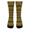 Traditional Thai Flower Pattern Print Crew Socks