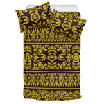 Traditional Thai Flower Pattern Print Duvet Cover Bedding Set