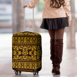 Traditional Thai Flower Pattern Print Luggage Cover