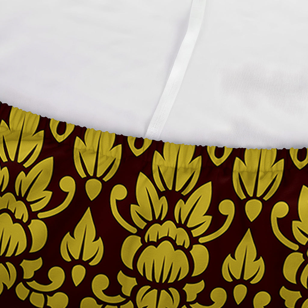 Traditional Thai Flower Pattern Print Sofa Cover