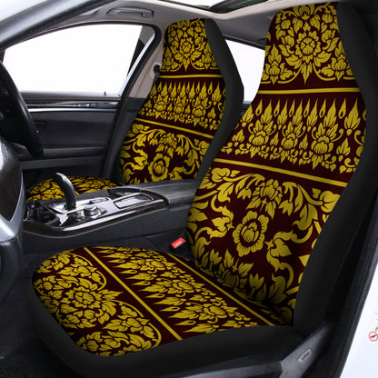 Traditional Thai Flower Pattern Print Universal Fit Car Seat Covers