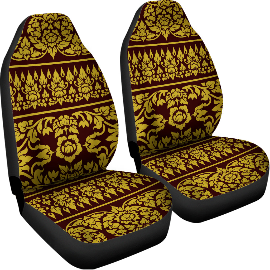 Traditional Thai Flower Pattern Print Universal Fit Car Seat Covers