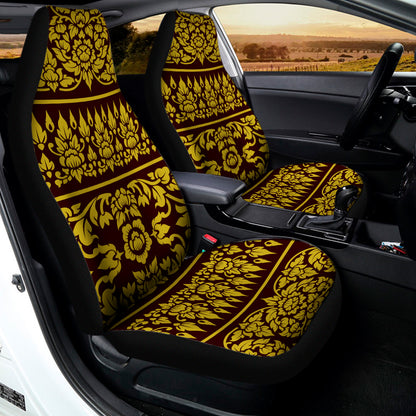 Traditional Thai Flower Pattern Print Universal Fit Car Seat Covers