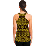 Traditional Thai Flower Pattern Print Women's Racerback Tank Top