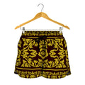 Traditional Thai Flower Pattern Print Women's Shorts