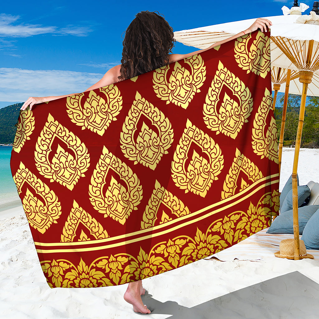 Traditional Thai Pattern Print Beach Sarong Wrap