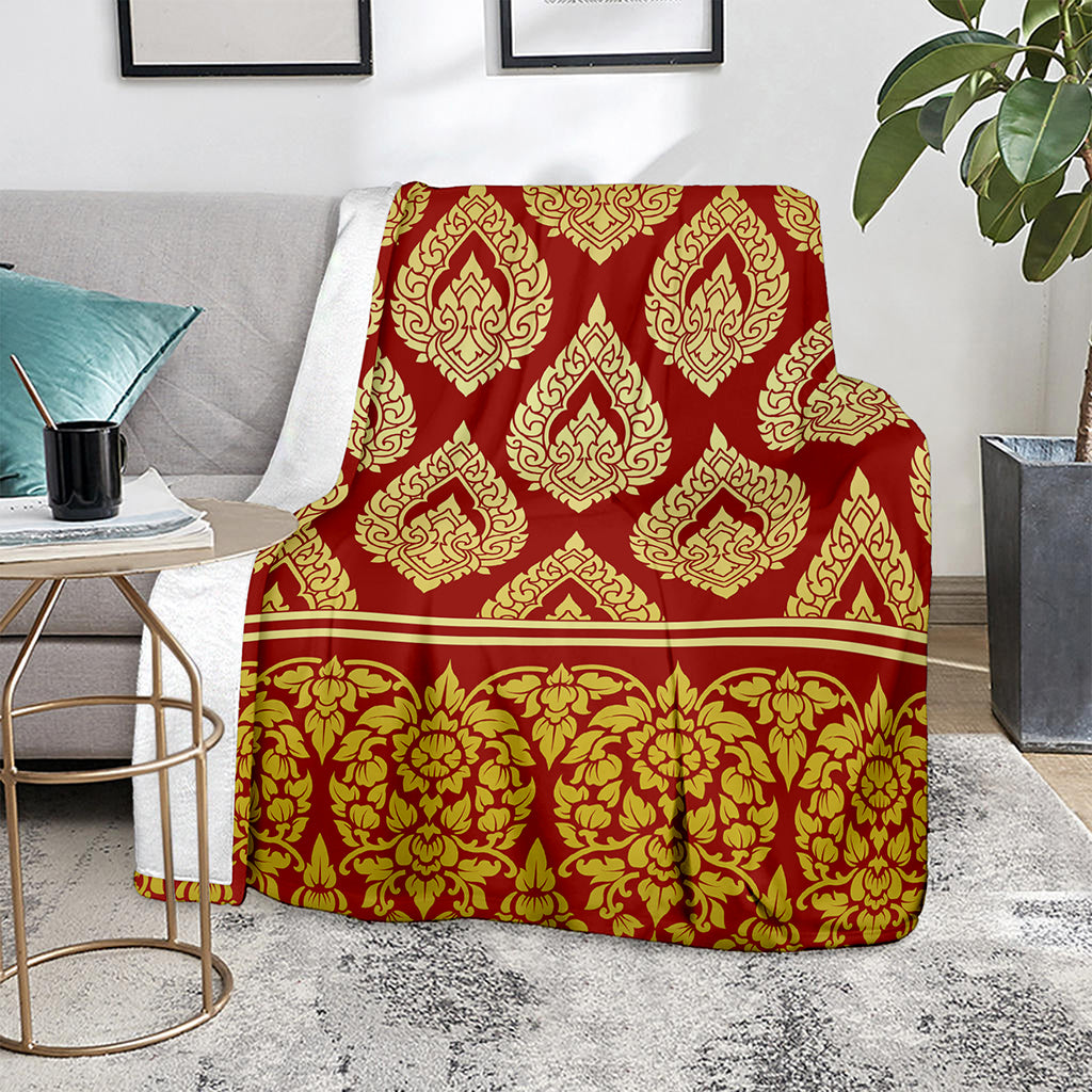 Traditional Thai Pattern Print Blanket