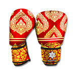 Traditional Thai Pattern Print Boxing Gloves