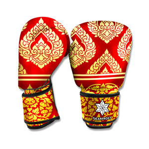 Traditional Thai Pattern Print Boxing Gloves