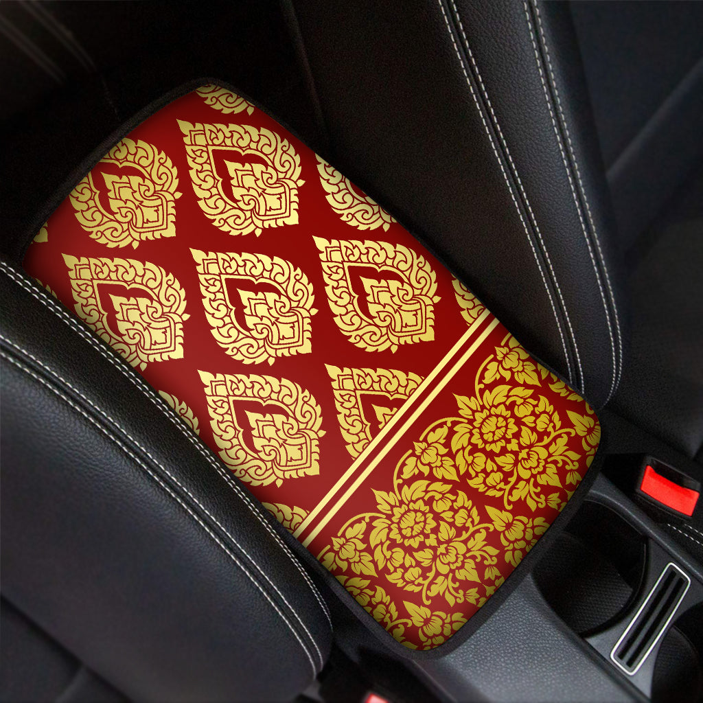 Traditional Thai Pattern Print Car Center Console Cover