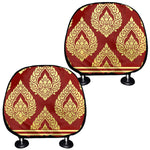 Traditional Thai Pattern Print Car Headrest Covers