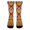 Traditional Thai Pattern Print Crew Socks