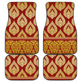 Traditional Thai Pattern Print Front and Back Car Floor Mats