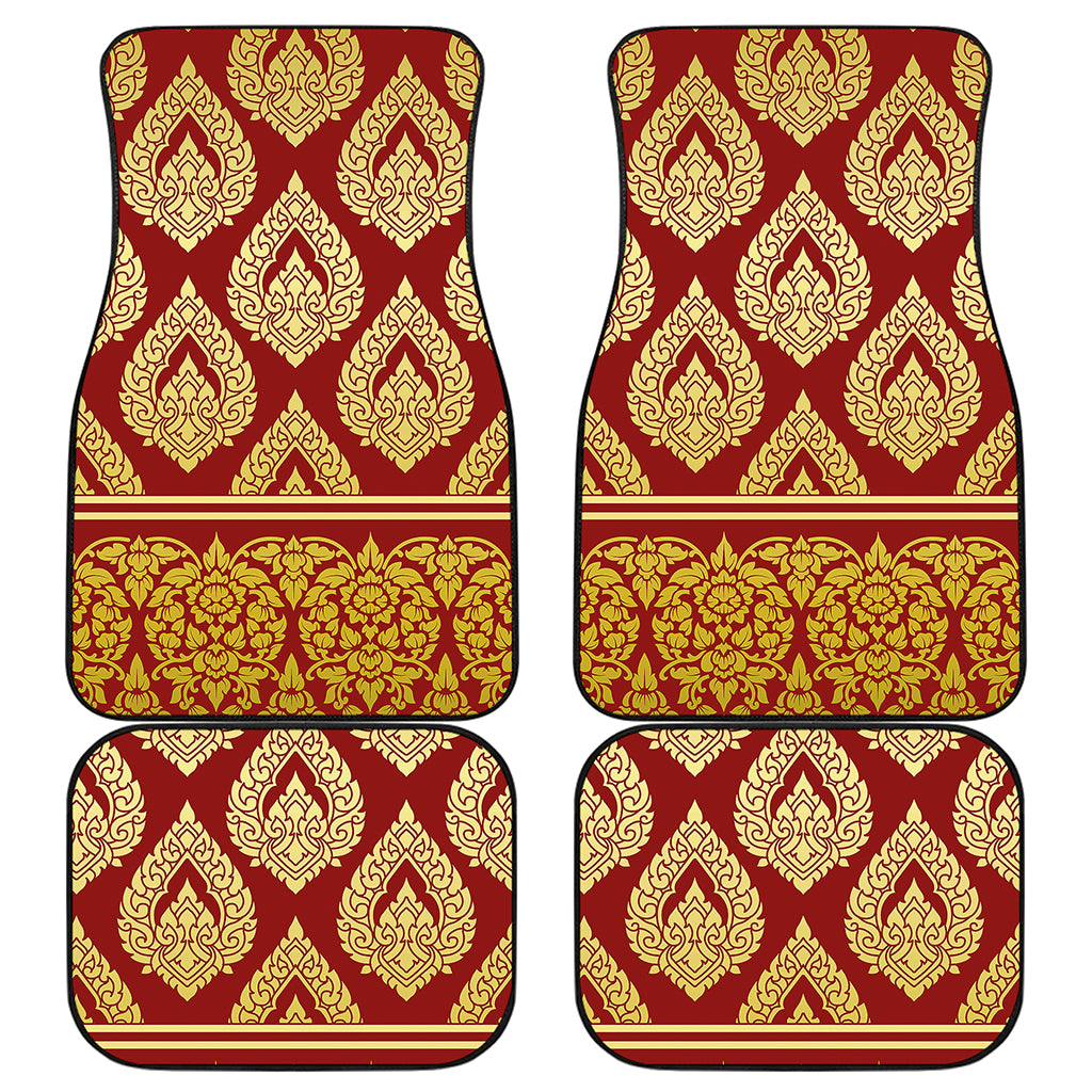 Traditional Thai Pattern Print Front and Back Car Floor Mats