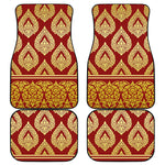 Traditional Thai Pattern Print Front and Back Car Floor Mats