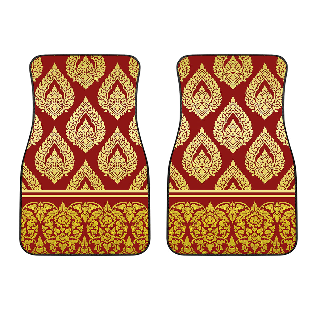 Traditional Thai Pattern Print Front Car Floor Mats