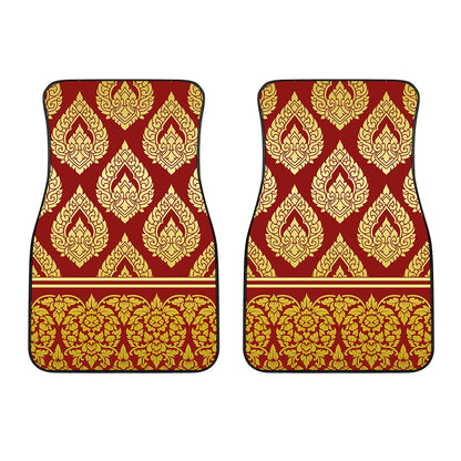 Traditional Thai Pattern Print Front Car Floor Mats