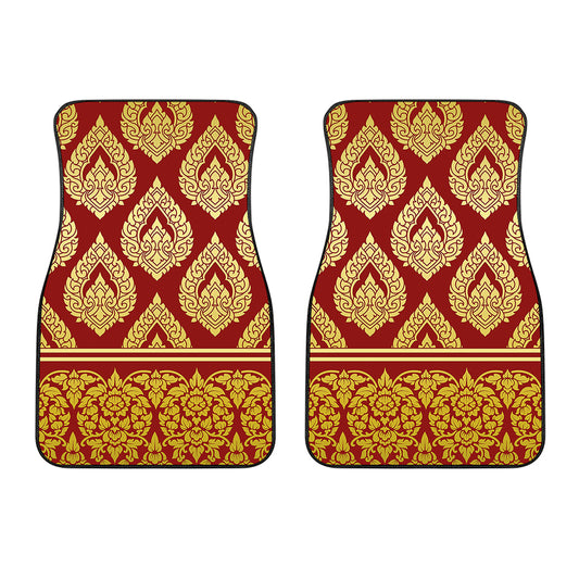 Traditional Thai Pattern Print Front Car Floor Mats