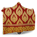 Traditional Thai Pattern Print Hooded Blanket