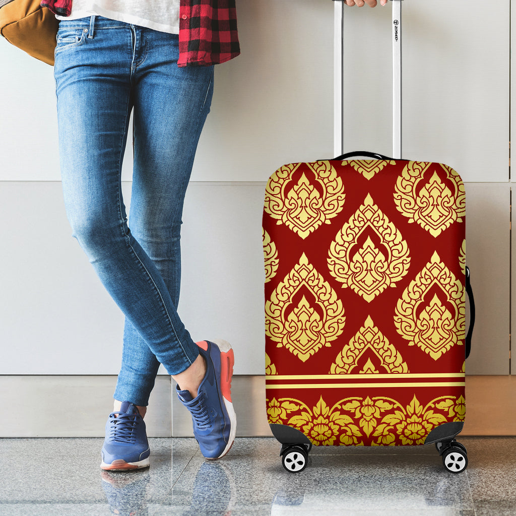 Traditional Thai Pattern Print Luggage Cover