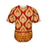 Traditional Thai Pattern Print Men's Baseball Jersey