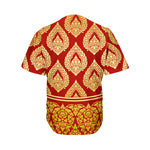 Traditional Thai Pattern Print Men's Baseball Jersey