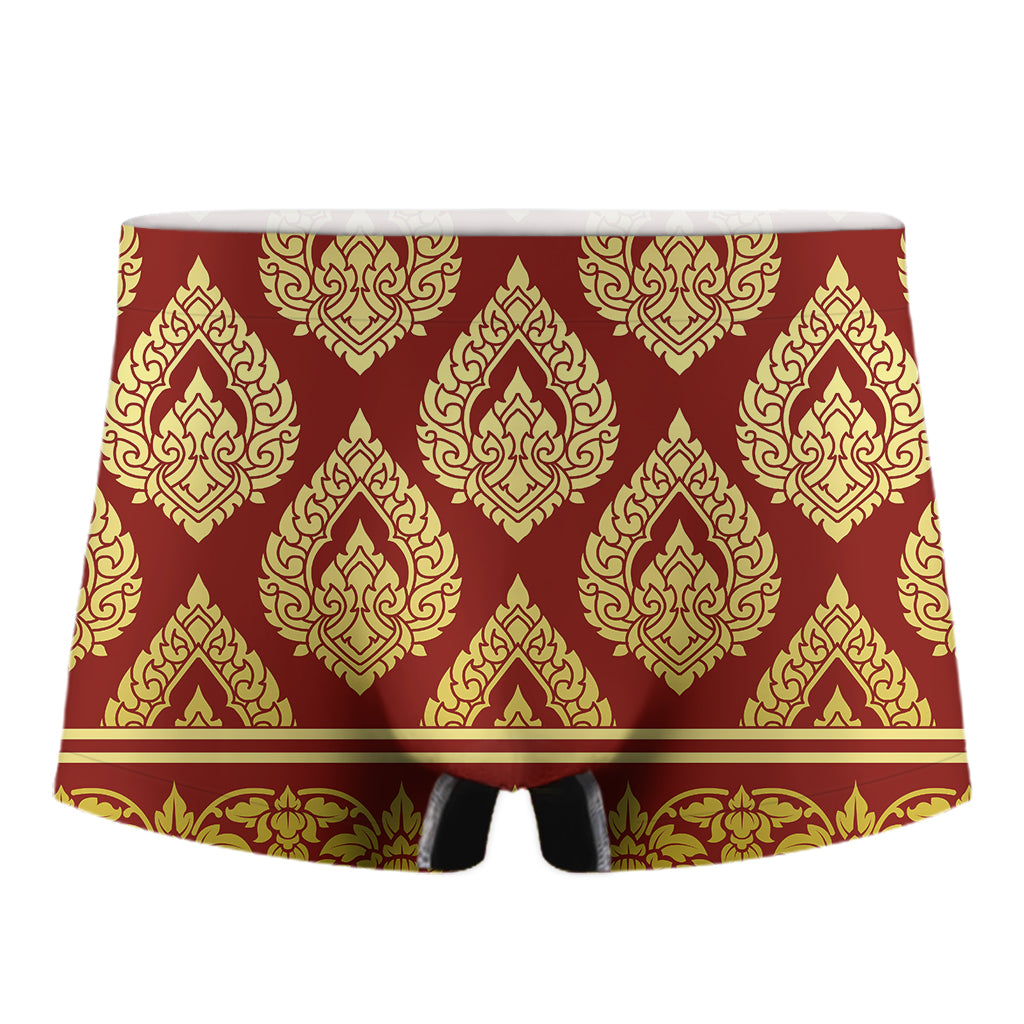 Traditional Thai Pattern Print Men's Boxer Briefs