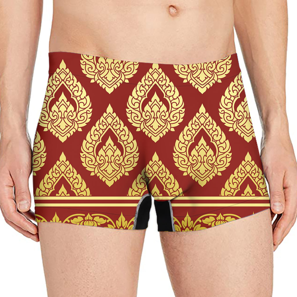 Traditional Thai Pattern Print Men's Boxer Briefs
