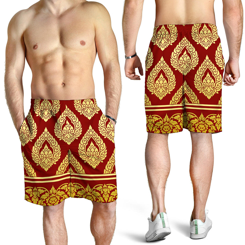 Traditional Thai Pattern Print Men's Shorts