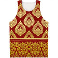Traditional Thai Pattern Print Men's Tank Top