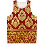 Traditional Thai Pattern Print Men's Tank Top