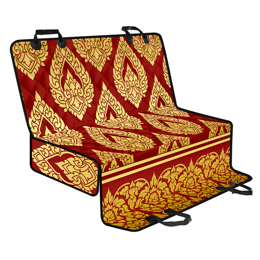 Traditional Thai Pattern Print Pet Car Back Seat Cover