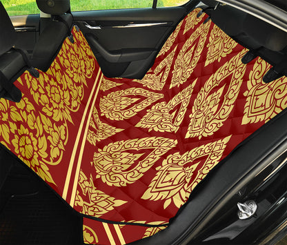 Traditional Thai Pattern Print Pet Car Back Seat Cover