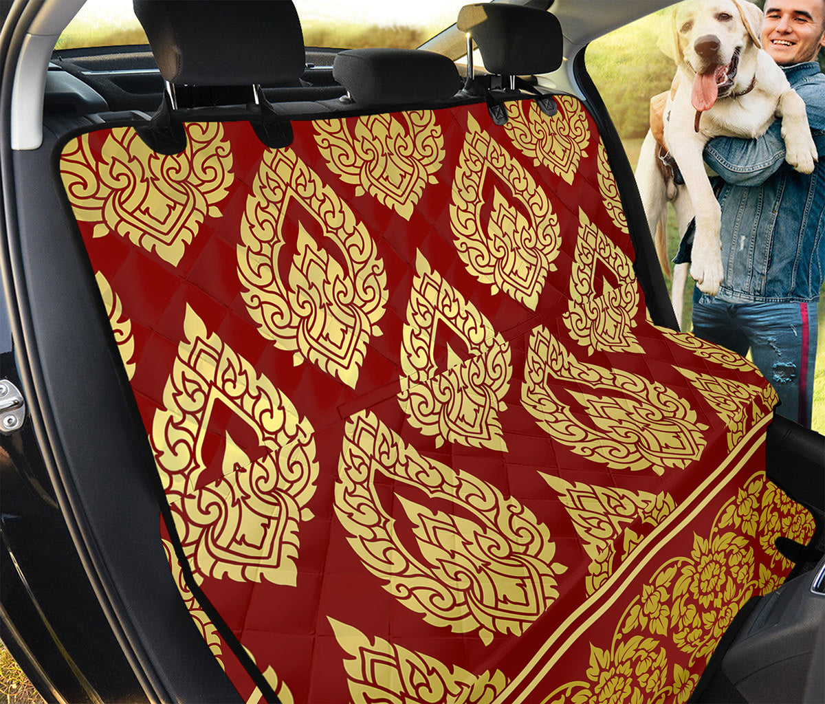 Traditional Thai Pattern Print Pet Car Back Seat Cover