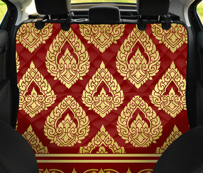 Traditional Thai Pattern Print Pet Car Back Seat Cover