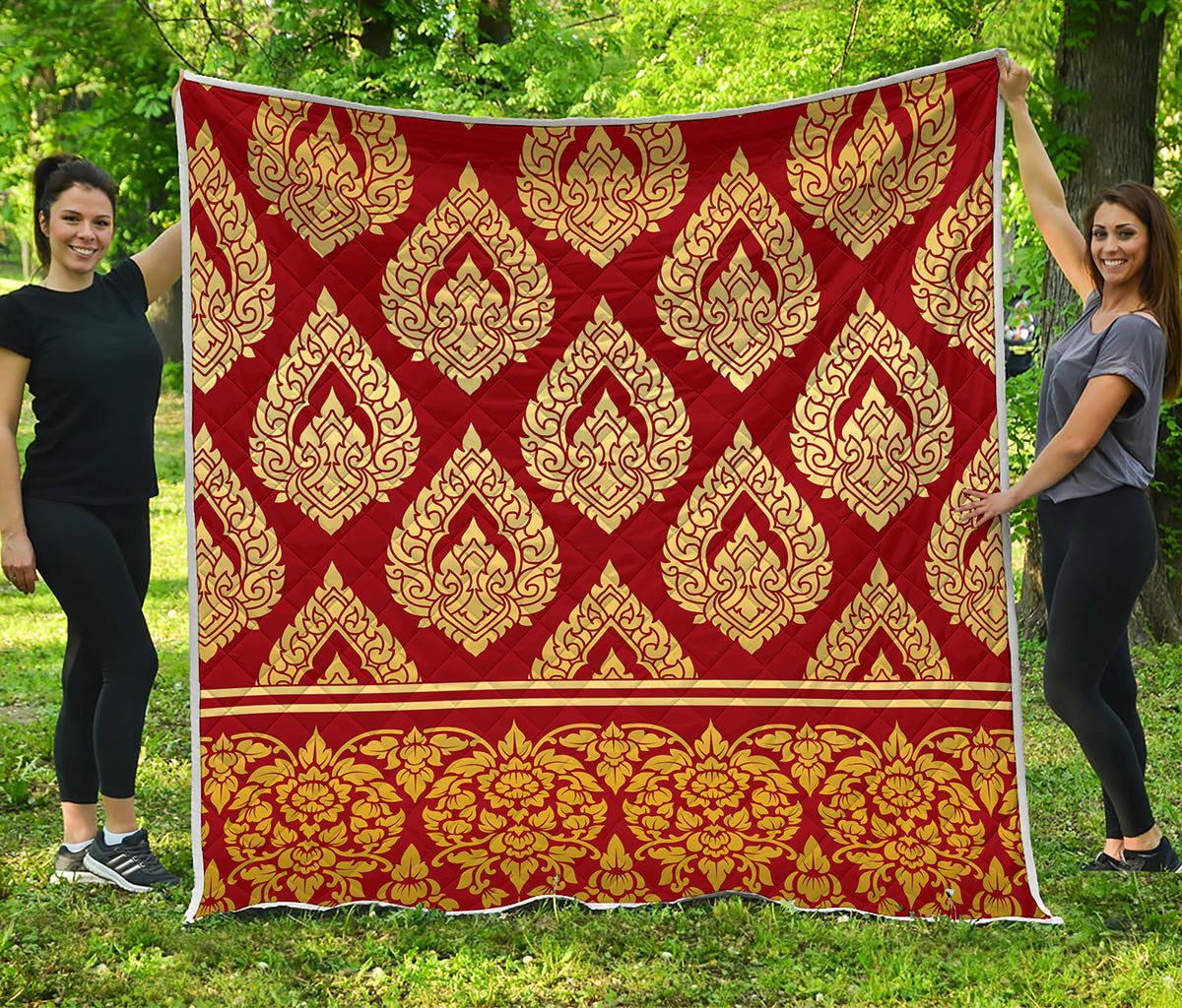 Traditional Thai Pattern Print Quilt